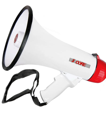 5Core Megaphone Bullhorn Speaker 50W Bull Horn Cheer Megafono 300 Meter