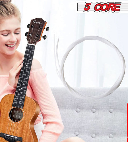 5Core Ukulele Strings Nylon W Deep Bright Tone Consistent Reliable Durability Uku String