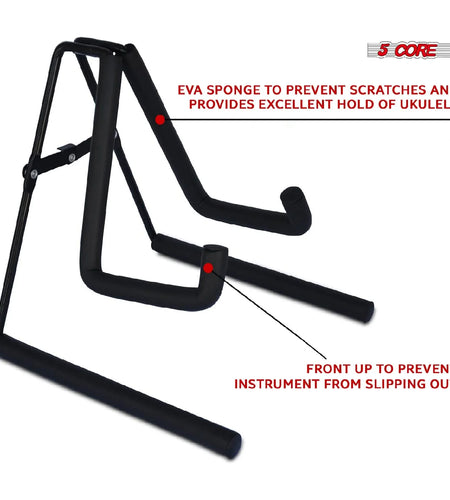 5Core Ukulele Stand Floor Violin Mandolin Banjo Mandolin Uke Foldable Mini Guitar Stands