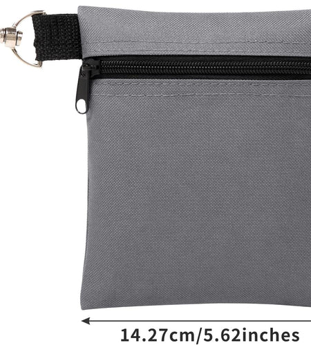 Golf Tee Pouch, 5.62 X 6.87 Inch Professional Zipper Golf Tee/Ball Pouch Bag with Metal Lobster Claw Clip