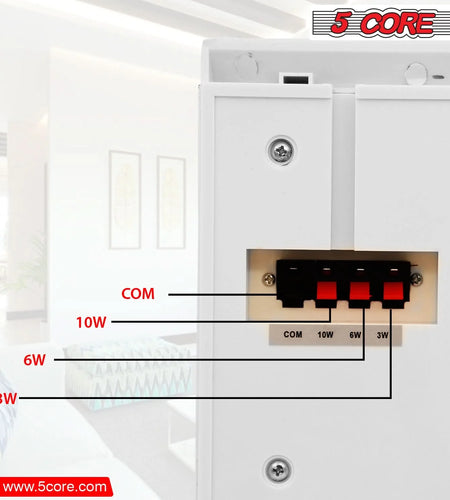 5Core Outdoor Speakers Stereo in Wall 100W Peak Passive Home Audio System
