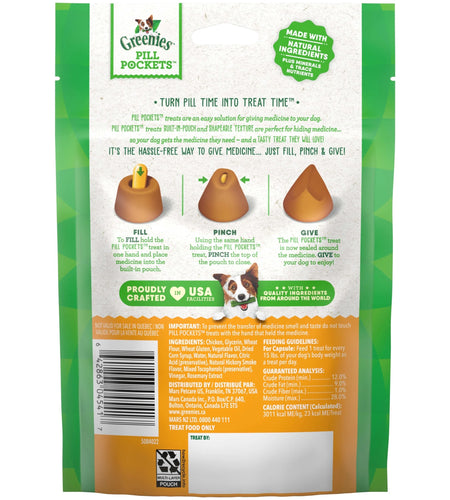 Pill Pockets for Dogs Pill Maskers Size Dry Chicken Dog Treats, 15.8 Oz Pouch