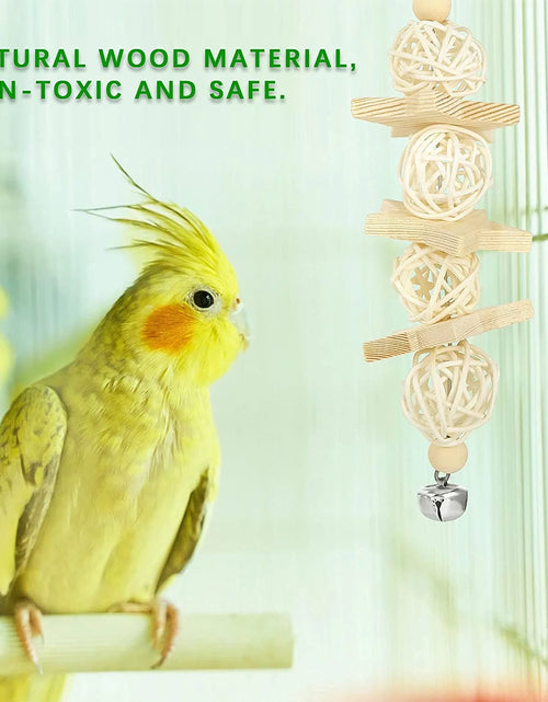 Load image into Gallery viewer, 6 PCS Bird Toys Parakeet Toys, Colorful Parrot Toy for Small Parakeets Cockatiels Conures Finches Swing Chewing Hanging Bell Cage Hammock Toy
