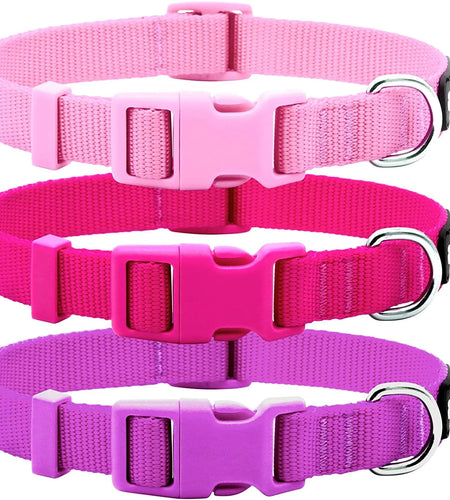 3 Pack Dog Collars Soft Comfortable Dog Collars for Small Medium and Large Dogs