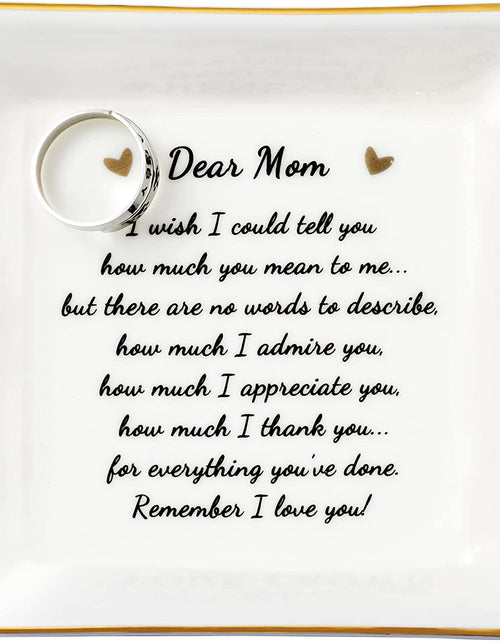 Load image into Gallery viewer, Gifts for Mom Birthday Unique from Daughter Ring Trinket Dish Tray Jewelry Ring Holder Mother&#39;S Day Thanksgiving Day Christmas Gifts for Mama Mother
