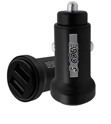 5 Core USB Car Charger Cigarette Lighter Adapter Dual USB Port Adapter 12/24 V Fast Charging