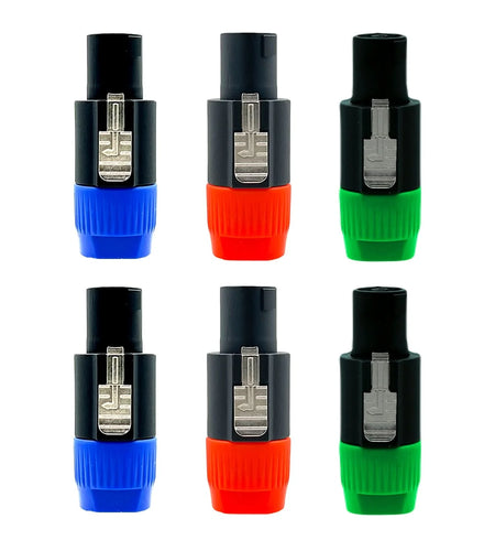 5 Core Speakon Adapter 6 Pack High Quality Audio Jack Male Audio Pin Speaker Adapter Connector BGO