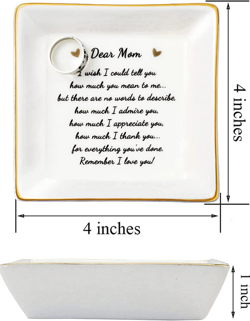 Load image into Gallery viewer, Gifts for Mom Birthday Unique from Daughter Ring Trinket Dish Tray Jewelry Ring Holder Mother&#39;S Day Thanksgiving Day Christmas Gifts for Mama Mother
