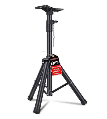 5Core Speaker Stand Tripod Tall Adjustable 36 Inch DJ Pole Mount Studio Monitor Stands