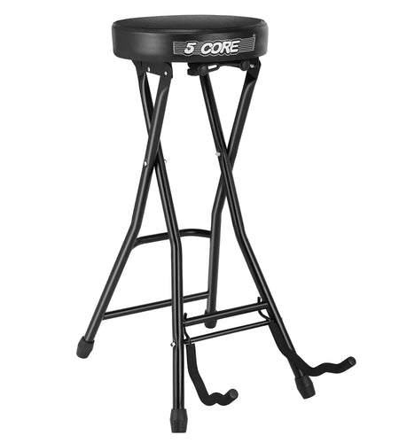 5Core Guitar Stool W Comfortable Padded Seat Foot Rest Guitar Holder W 300 Lbs Capacity