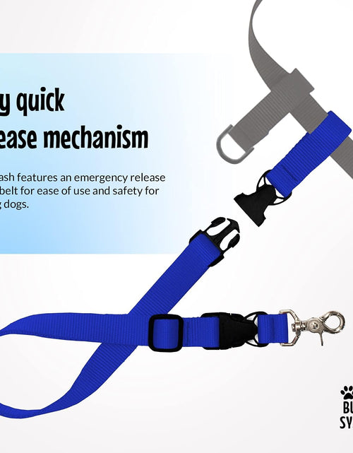 Load image into Gallery viewer, Hands Free Dog Leash, Adjustable Leash for Running, Jogging, Training and Service Dogs, Great for Small, Medium and Large Dogs, Made in USA (Royal Blue, Large Belt (27&quot;- 50&quot; Waist))
