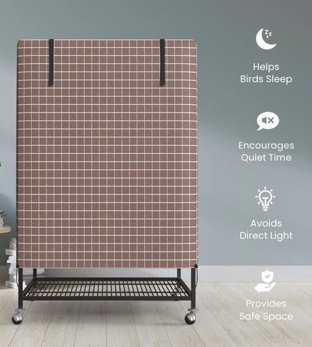 Universal Bird Cage Cover Good Night Blackout 51" X 38" X 23.5" Inch Small Animal Cages Cover