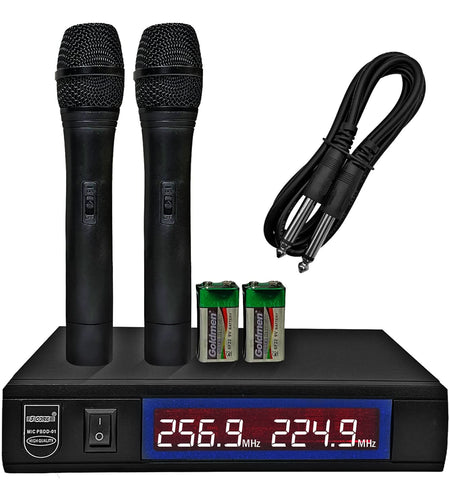 5Core Wireless Microphone VHF Fixed Dual Frequency Microfono Inalambrico 100FT Range