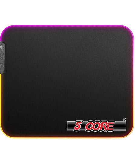 5Core Gaming Mouse Pad RGB 12 Light Modes 2 Zone Desk Mouse Mat W Rubber Base