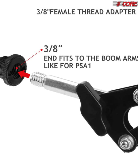 5 Core Mic Stand Adapter 5/8 Male to 3/8 Female Screw Thread Conversion Connector