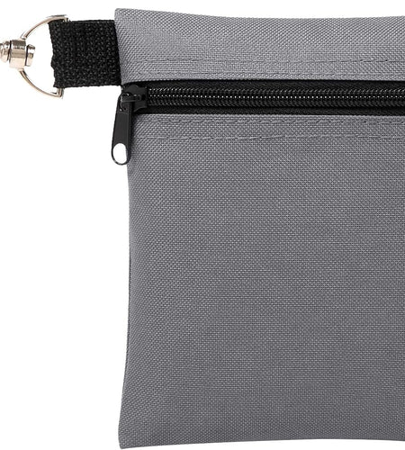 Golf Tee Pouch, 5.62 X 6.87 Inch Professional Zipper Golf Tee/Ball Pouch Bag with Metal Lobster Claw Clip