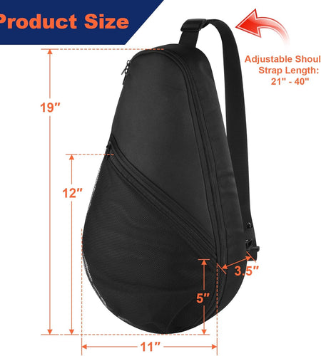 Padel Racket Bag Pickleball Paddle Sling Backpack Padel Racquet Storage Bag