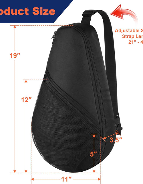 Load image into Gallery viewer, Padel Racket Bag Pickleball Paddle Sling Backpack Padel Racquet Storage Bag
