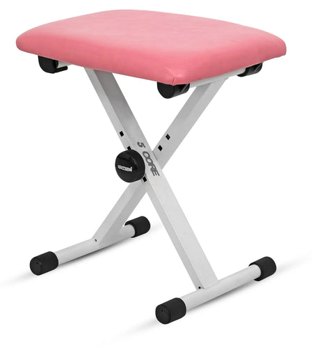 5 Core Keyboard Bench X Style Piano Stool Padded Adjustable Keyboards Chair