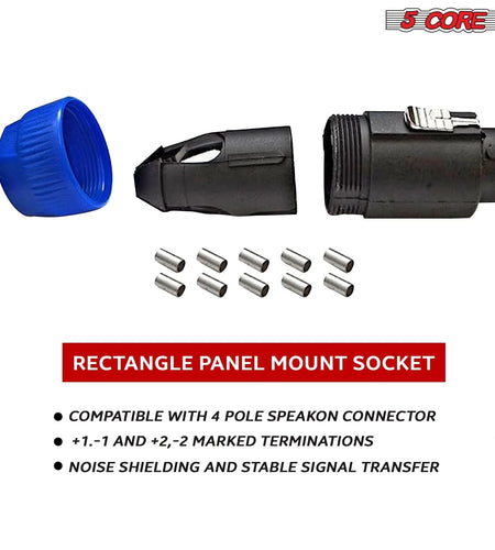 5 Core Speakon Adapter 6 Pack High Quality Audio Jack Male Audio Pin Speaker Adapter Connector BGO