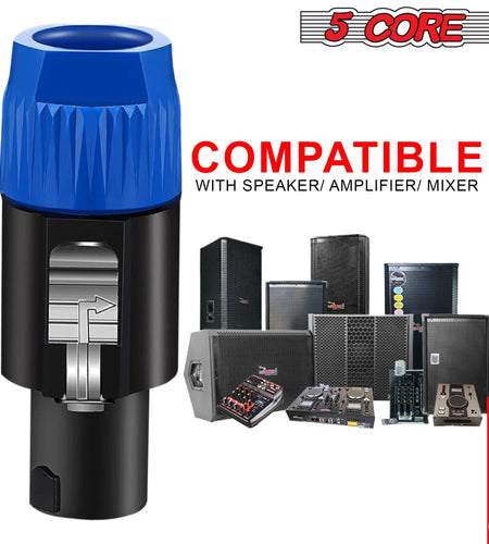 5Core Speakon Adapter High Quality Audio Jack Male Audio Pin Speaker Adapter Connector